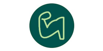 Strong biceps icon inidcating hard working feature
