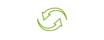 Green icon showing the 360° rotation feature of the Scotch-Brite™ Single Spin mop
