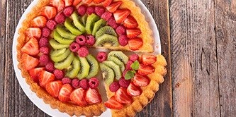  Fruit tart on the table
