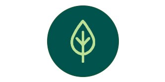Leaf icon indicating sustainability
