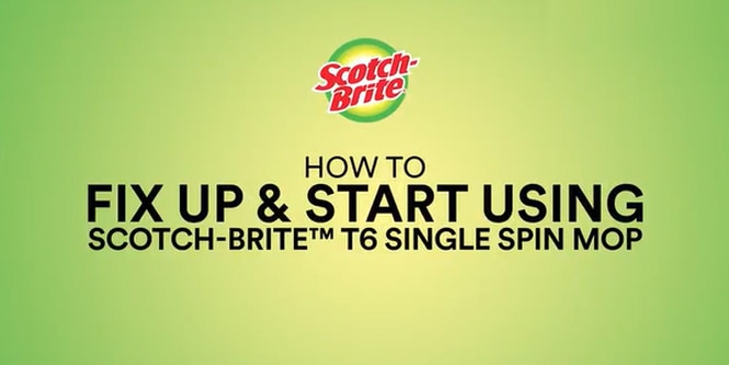 Photo captured from the Scotch-Brite™ Single Spin mop video
